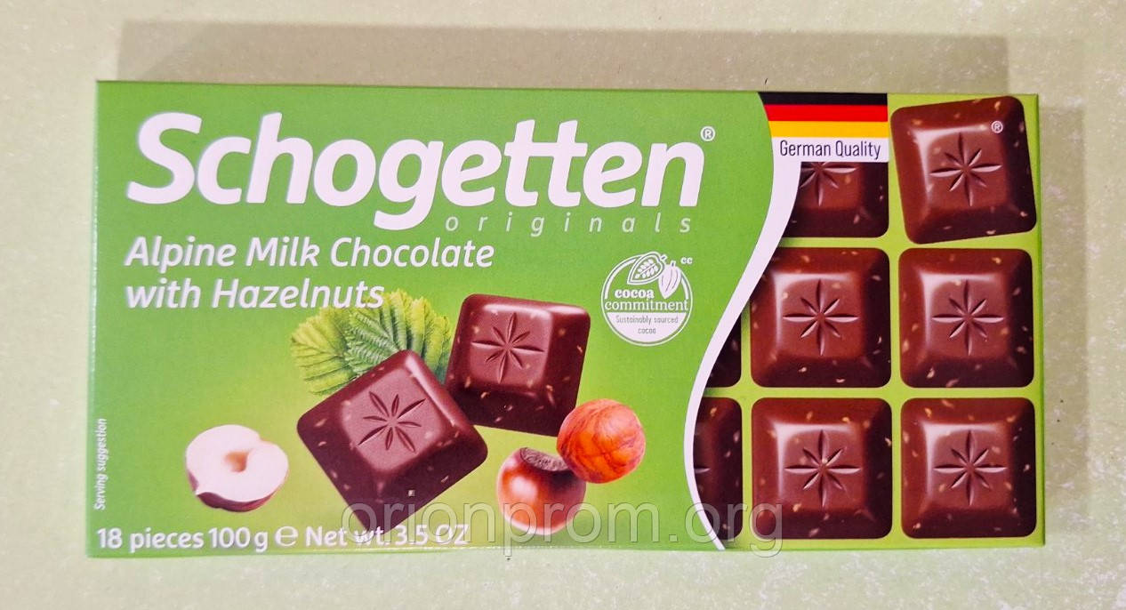 Шоколад Schogetten з фундуком молочний 100 г