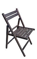 Стілець розкладний  з масиву бука колір венге (чорний)для дому кухні саду терас
