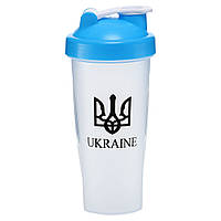 Шейкер с венчиком Zelart UKRAINE FI-9931 цвет прозрачный-синий pm
