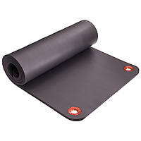 Коврик для фитнеса и йоги профессиональный Zelart FI-2575 (MD9004-15) 180x61x1,5см серый ar