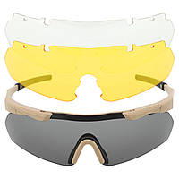 Очки спортивные солнцезащитные SPOSUNE JY-012-3 хаки ar