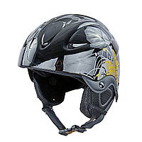 Шлем горнолыжный MOON Zelart MS-2947-S S черный-золотой ar