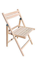 Стілець розкладний  з масиву бука безколірний лакований для дому кухні саду терас