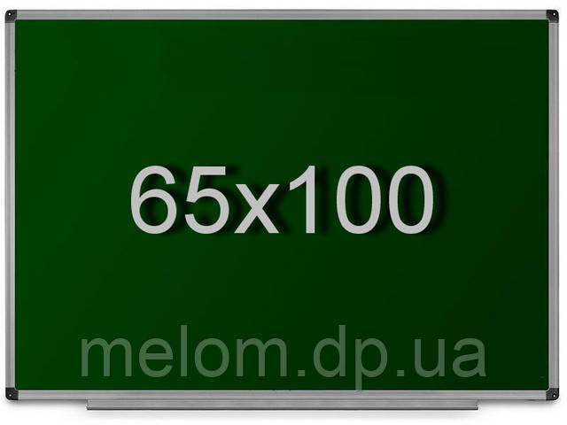 Дошка магнітна для крейди в алюмінієвій рамі 65х100 см UkrBoards. Крейдова зелена дошка у рамці