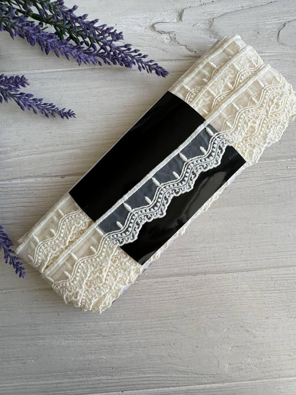 Мереживо органзове " D30112  "     , бежеве    рулон 15 ярдів