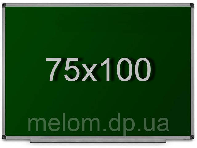 Дошка магнітна для крейди 75х100 см в алюмінієвій рамі UkrBoards. Крейдова зелена дошка у рамці
