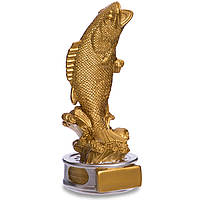 Статуэтка наградная спортивная Рыбалка Рыба золотая Zelart C-2035-A5 ar