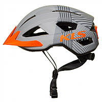 Шолом велосипедний KLS Daze L/XL 58-61 Сірий з оранжевим 8585019399120