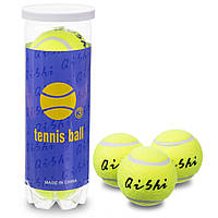 Мяч для большого тенниса TELOON QISHI T716P3 3шт салатовый pm