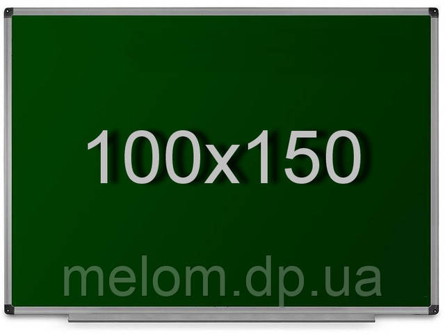 Дошка магнітна для крейди 100х150 см в алюмінієвій рамі UkrBoards. Крейдова зелена дошка у рамці