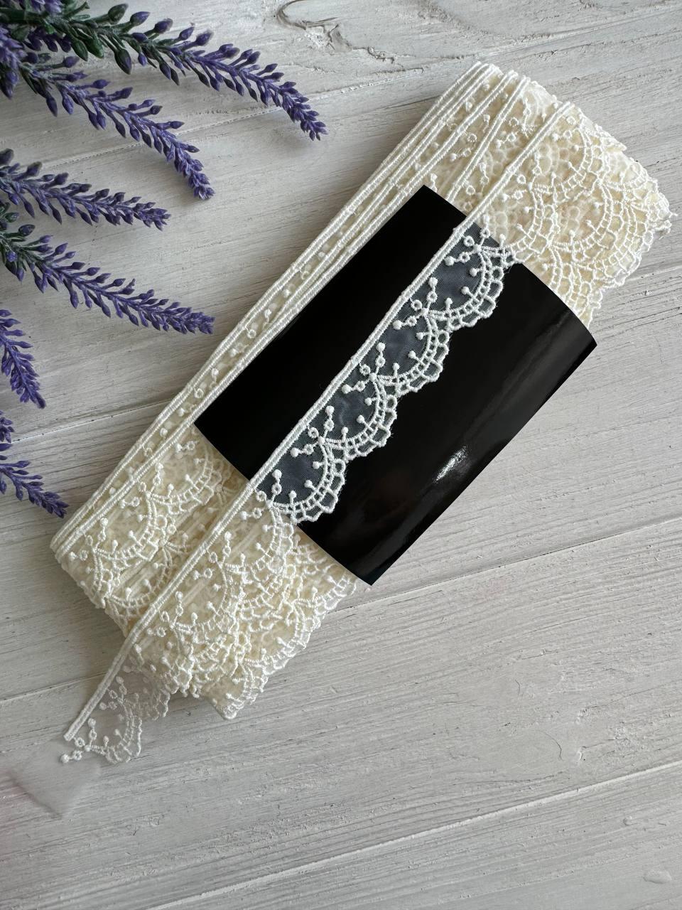 Мереживо органзове " D30115 "     , бежеве    рулон 15 ярдів