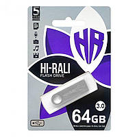 USB-накопичувач Hi-Rali Rocket 64 gb USB Flash Drive 3.0 64 Гб Steel UN, код: 7809562