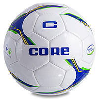 Мяч футбольный CORE SHINY FIGHTER CR-028 №5 PU белый-синий-зеленый pm
