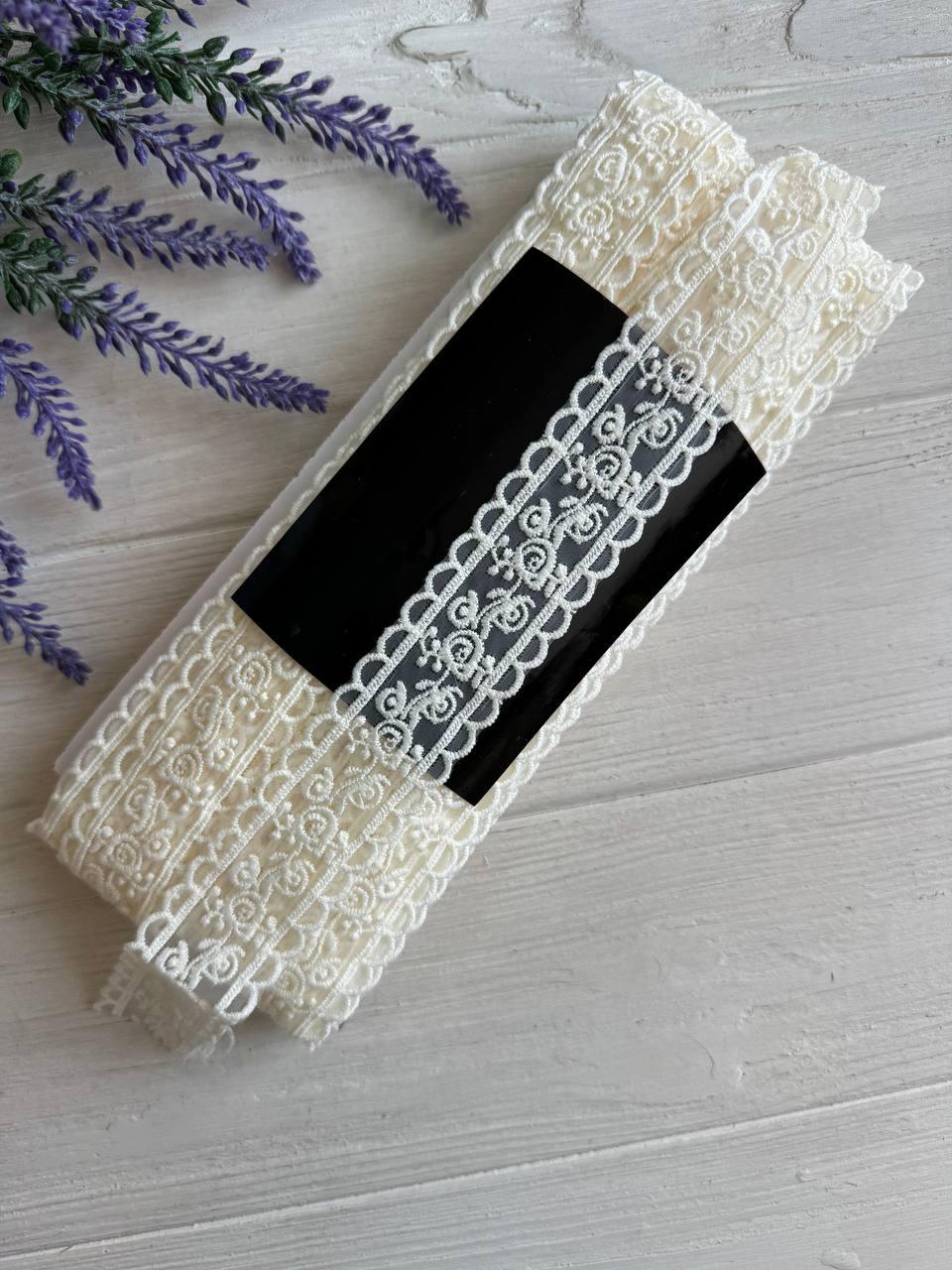 Мереживо органзове " D30107 " , бежевое рулон 15 ярдів, фото 1