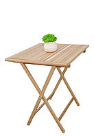 Стіл розкладний  з масиву бука безколірний лакований для дому кухні саду терас