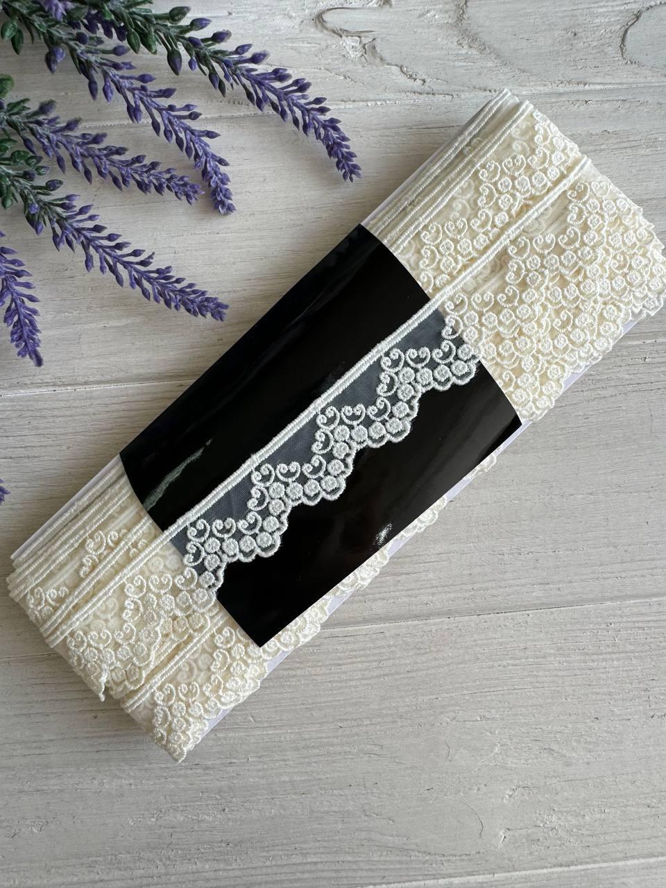 Мереживо органзове " D30105 " , бежеве рулон 15 ярдів