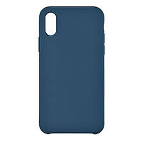 Чехол Soft Case No Logo для Apple iPhone X iPhone Xs Navy blue DS, код: 7646992