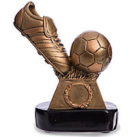 Статуэтка наградная спортивная Футбол Бутса с мячом Zelart C-4105-B pm