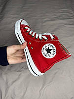 Красные Высокие кеды Converse стильные кеды конверс 36-40 Converse All Star высокие удобные