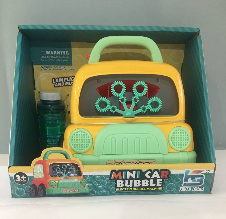 Пістолет мильних бульбашок Mini car bubble жовта, фото 1