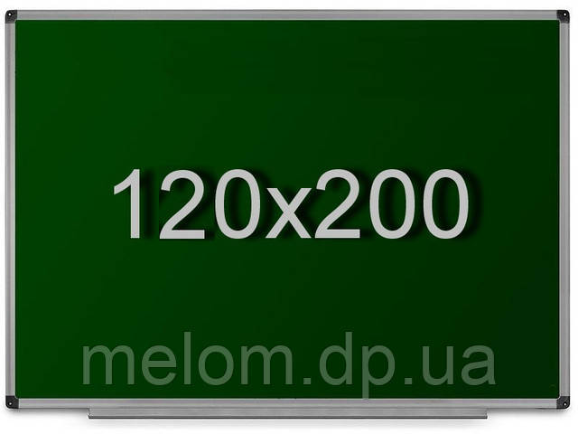 Дошка магнітна для крейди 120х200 см в алюмінієвій рамі UkrBoards. Крейдова зелена дошка у рамці