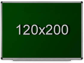 Дошка магнітна для крейди 120х200 см в алюмінієвій рамі UkrBoards. Крейдова зелена дошка у рамці
