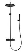 SISTEMA R система душова (термостат для душу, душ d300 мм SS, лійка стік 2 режими латунь, шланг 1500 мм PVC),