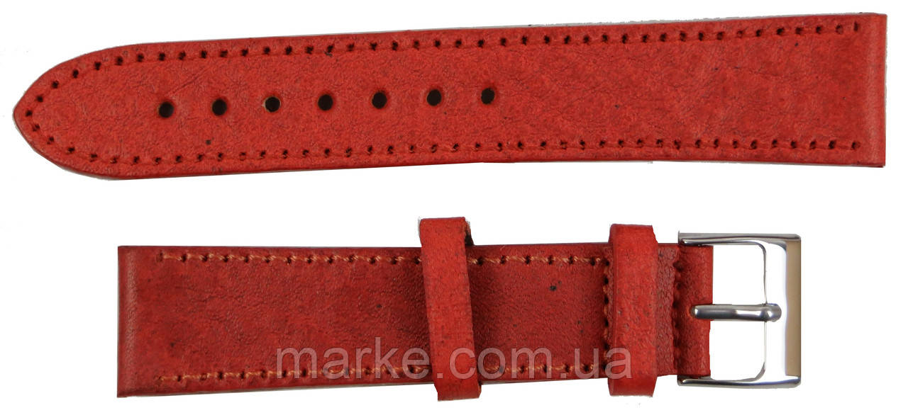 Ремінець для годинника зі шкіри Mykhail Ikhtyar Ш20 мм теракотовий (mrk)