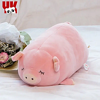 М'яка іграшка-подушка Свинка 90 см, 2 в 1 подушка-іграшка для сну, іграшка-антистрес, Рожева