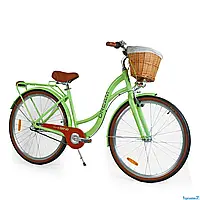 Велосипед міський Corso "Dream" обладнання Shimano Nexus-3, 3 швидкості, алюмінієва рама, кошик, фара