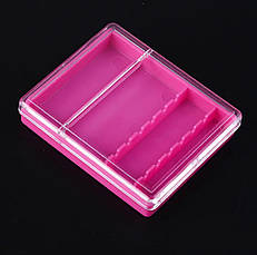 Пластиковий контейнер (органайзер) 6 х 5.5 см. - для зберігання насадок, рожевого кольору, фото 3