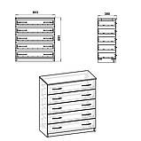 Комод 5 венге комбі Компаніт (80х38х89 см), фото 2