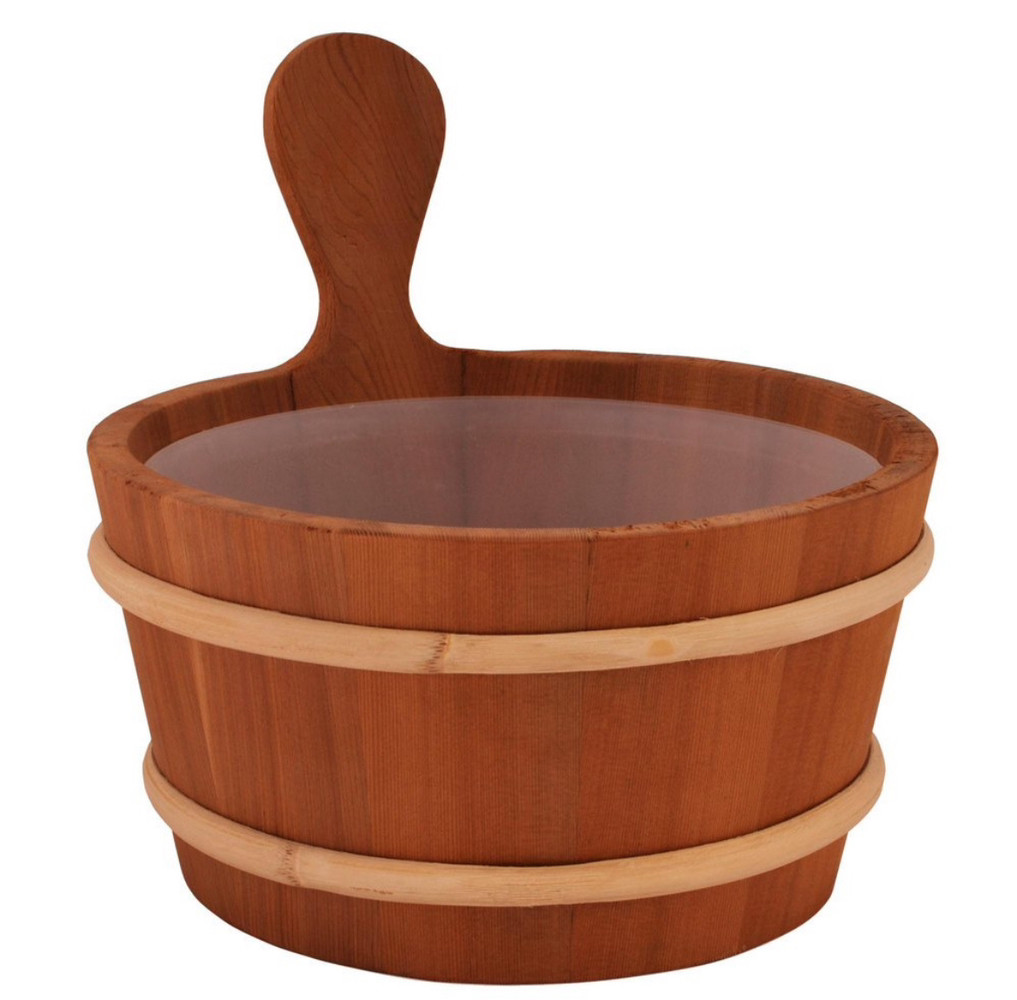 Шайка для сауни з вставкою 4л Кедр, фото 1