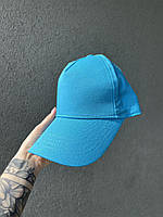 Универсальная кепка бирюзовая летняя мужская коттон , Однотонная бейсболка бирюзовая регулируемая унисек trek