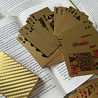 Колода игральных карт из золотой фольги 54 шт.