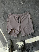 Мужские летние шорты бежевые оверсайз на трехнитке плотные , Стильные свободные шорты бежевого цвета баз wear