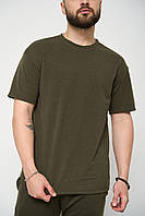 Летняя футболка хаки оверсайз мужская повседневная , Спортивная свободная футболка цвета хаки хлопковая wear