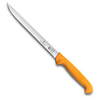 Нож кухонный Victorinox Swibo Fish Filleting, узкий, гибкий, для филе,оранжевый, 20 см