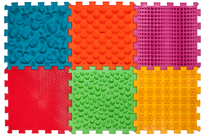 Килимок масажний "Пазли Морський" 6 елементів, фото 1