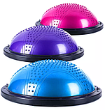 Балансувальна напівсфера BOSU для фітнесу та гімнастики D 59см надувна з насосом, фото 6