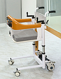 Професійне крісло-каталка з регулюванням висоти Стілець туалет на колесиках складний, фото 2