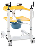 Професійне крісло-каталка з регулюванням висоти Стілець туалет на колесиках складний, фото 3
