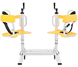 Професійне крісло-каталка з регулюванням висоти Стілець туалет на колесиках складний, фото 5