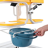 Професійне крісло-каталка з регулюванням висоти Стілець туалет на колесиках складний, фото 6