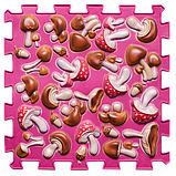 Килимок масажний "Пазли Мікс" 6 елементів "Кольорові Грибочки" для дівчинки, фото 3