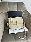 Жіноча сумка Ів Сен Лоран бежева Yves Saint Laurent Beige, фото 3