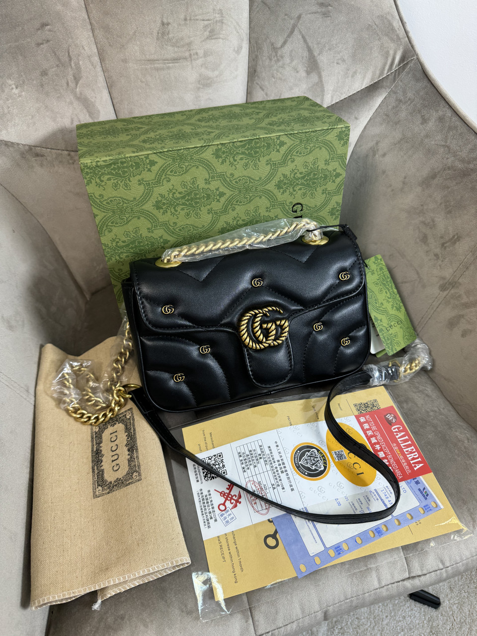Жіноча сумка Гуччі чорна Gucci Black