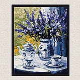 Картина за номерами Натюрморт. Чай з лавандою на столі 40*50 см Ідейка KHO 3272, фото 4