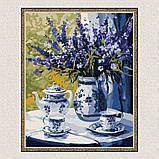 Картина за номерами Натюрморт. Чай з лавандою на столі 40*50 см Ідейка KHO 3272, фото 5