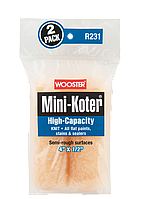 Комплект мини-валиков Wooster MINI-KOTER HIGH CAPACITY дл. 4 (10 см), ворс 1/2 (14 мм, арт. R231- 4